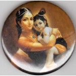 Medium Mother Yashoda & Krisna  Badge